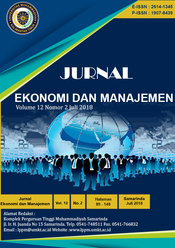 					View Vol. 12 No. 2 (2018): Jurnal Ekonomi dan Manajemen
				