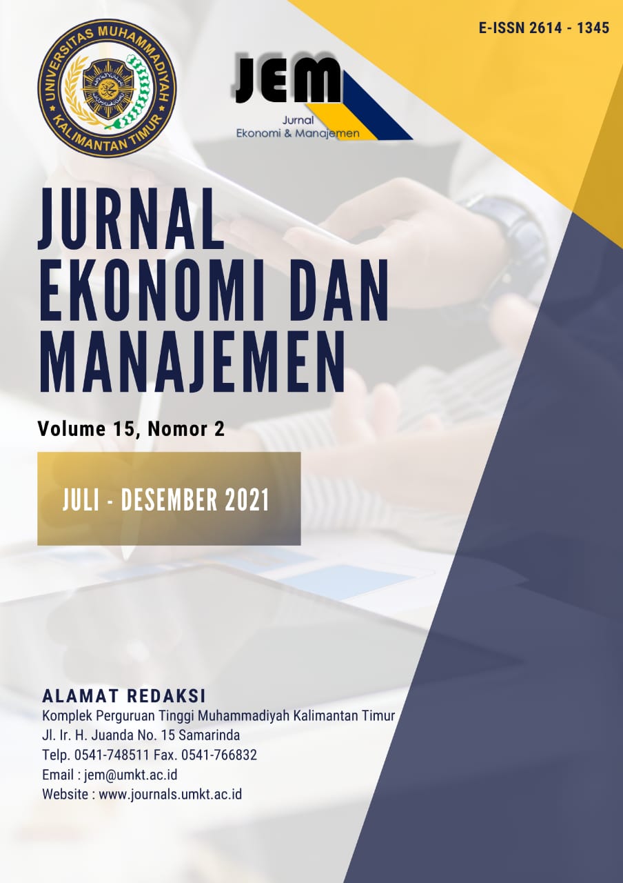 					View Vol. 15 No. 2 (2021): Jurnal Ekonomi dan Manajemen
				