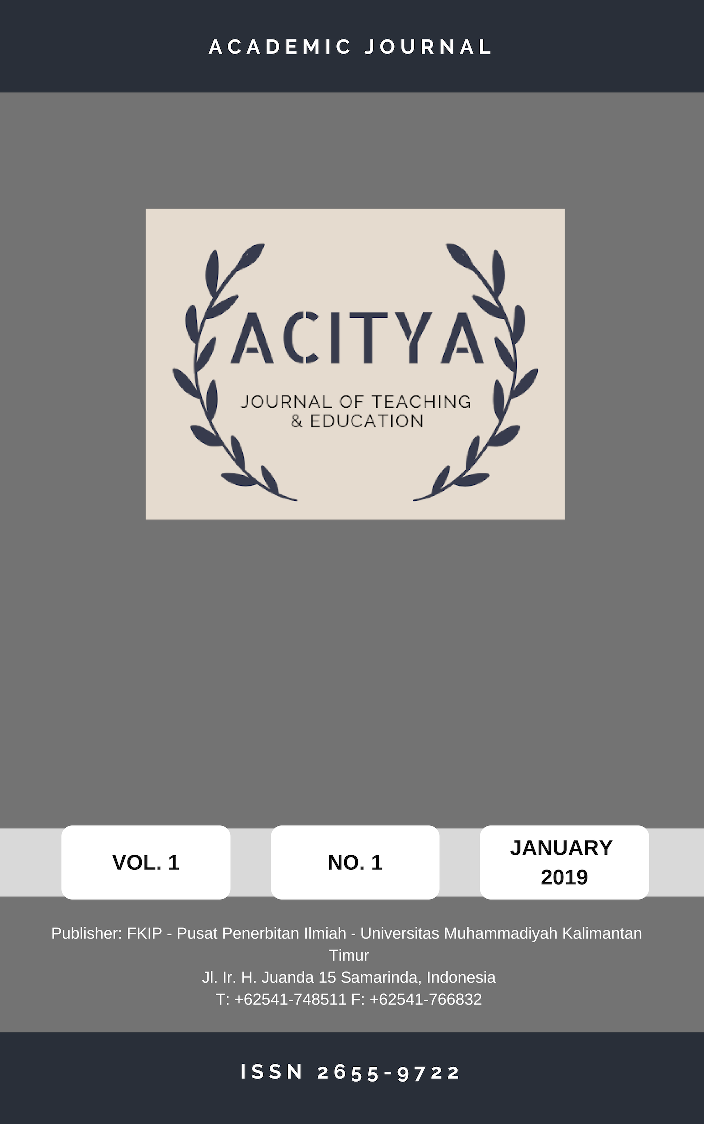 					View Vol. 1 No. 1 (2019): Acitya: Journal of Teaching and Education
				