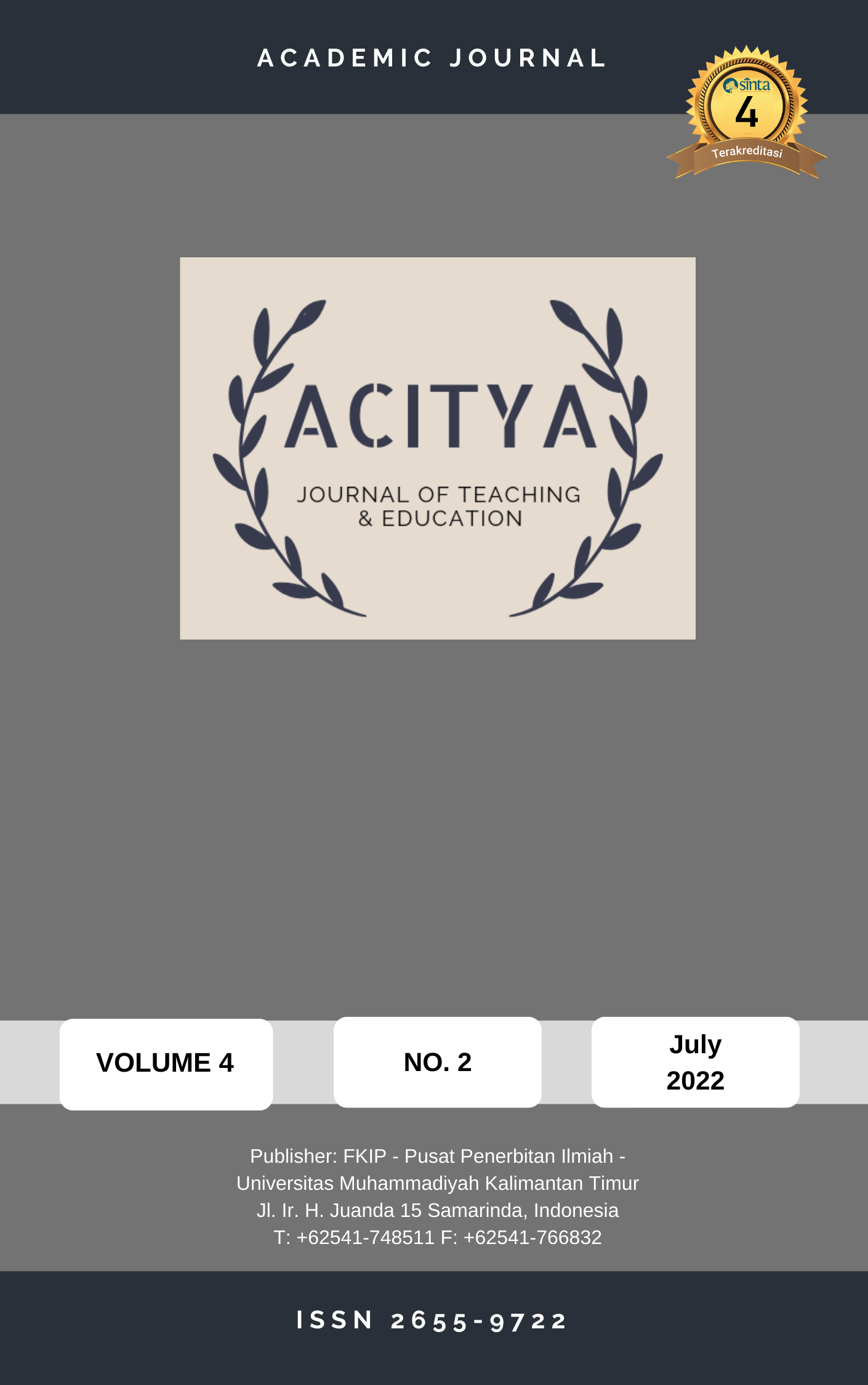 Acitya: Journal of Teaching and Education